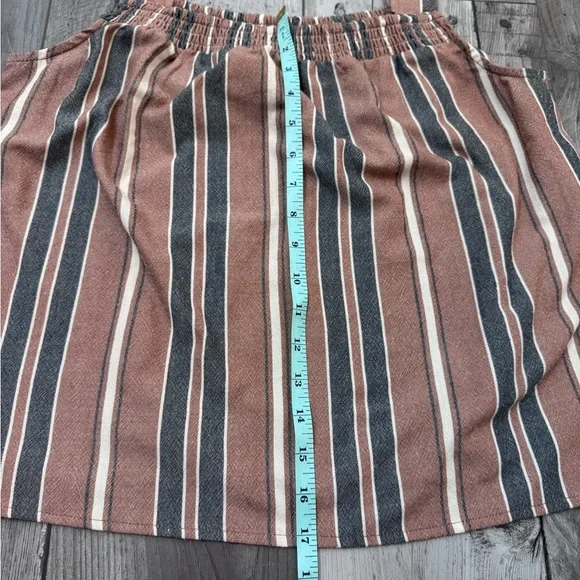 Evereve Striped Slub Boho Tank Sleeveless Top Neutral Medium - Picture 3 of 5